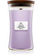 Woodwick Lavender Spa lumânare parfumată cu fitil din lemn 609.5 g