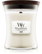 Woodwick Linen lumânare parfumată cu fitil din lemn 275 g