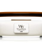 Woodwick Linen lumânare parfumată cu fitil din lemn (hearthwick) 453.6 g