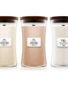 Woodwick Linen Tea & Sea Salt set set cadou