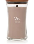 Woodwick Opulent Wood Patchouli Creme lumânare parfumată cu fitil din lemn 609.5 g