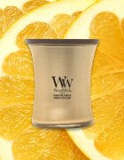 Woodwick Precious Metals Sparkling Pomelo lumânare parfumată 275 g