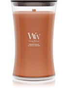 Woodwick Pumpkin Praline lumânare parfumată cu fitil din lemn 610 g