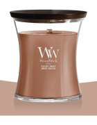 Woodwick Radiant Amber lumânare parfumată cu fitil din lemn 275 g