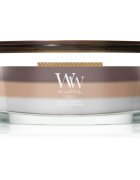 Woodwick Radiant Cashmere lumânare parfumată cu fitil din lemn 453.6 g