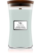 Woodwick Sagewood & Seagrass lumânare parfumată cu fitil din lemn 609 g