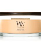 Woodwick Tangerine & Citron lumânare parfumată cu fitil din lemn 453.6 g