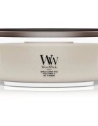 Woodwick Tonka & Almond Milk lumânare parfumată cu fitil din lemn 453.6 g