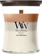 Woodwick Trilogy Café Macchiato lumânare parfumată cu fitil din lemn 275 g