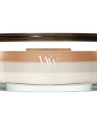 Woodwick Trilogy Café Macchiato lumânare parfumată cu fitil din lemn 453.6 g