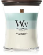 Woodwick Trilogy Driftwood Shores lumânare parfumată cu fitil din lemn 275 g