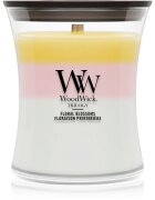 Woodwick Trilogy Floral Blossoms lumânare parfumată cu fitil din lemn 275 g