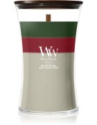 Woodwick Trilogy Holiday Garland lumânare parfumată cu fitil din lemn 610 g