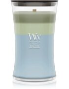 Woodwick Trilogy Verdant Woods lumânare parfumată cu fitil din lemn 610 g