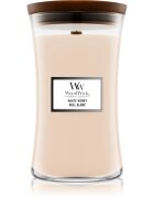 Woodwick White Honey lumânare parfumată cu fitil din lemn 609.5 g