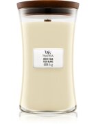 Woodwick White Teak lumânare parfumată cu fitil din lemn 609.5 g