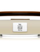 Woodwick White Teak lumânare parfumată cu fitil din lemn (hearthwick) 453.6 g
