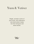 Woodwick Yuzu & Vetiver lumânare parfumată cu fitil din lemn 610 g