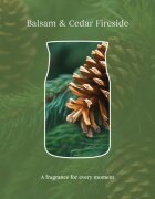 Yankee Candle Balsam & Cedar Fireside lumânare parfumată Signature 110 g