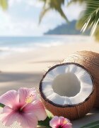 Yankee Candle Coconut Beach lumânare parfumată Signature 110 g
