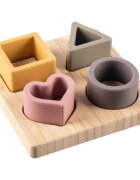 Zopa Silicone Bamboo Puzzle jucărie interactivă cu piese care se pot insera Multicolor 1 buc