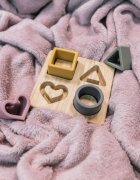 Zopa Silicone Bamboo Puzzle jucărie interactivă cu piese care se pot insera Multicolor 1 buc
