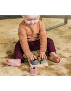 Zopa Silicone Bamboo Puzzle jucărie interactivă cu piese care se pot insera Multicolor 1 buc