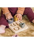 Zopa Silicone Bamboo Puzzle jucărie interactivă cu piese care se pot insera Multicolor 1 buc