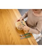 Zopa Silicone Children's Cutlery tacâmuri pentru copii 6 m+ Mustard Yellow 3 buc
