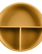 Zopa Silicone Divided Plate farfurie compartimentată cu ventuză Mustard Yellow 1 buc