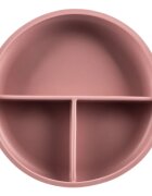 Zopa Silicone Divided Plate farfurie compartimentată cu ventuză Old Pink 1 buc