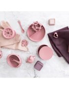 Zopa Silicone Divided Plate farfurie compartimentată cu ventuză Old Pink 1 buc