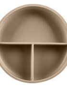 Zopa Silicone Divided Plate farfurie compartimentată cu ventuză Sand Beige 1 buc