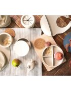 Zopa Silicone Divided Plate farfurie compartimentată cu ventuză Sand Beige 1 buc