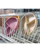 Zopa Silicone Divided Plate farfurie compartimentată cu ventuză Sand Beige 1 buc