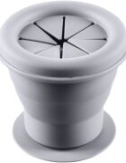 Zopa Silicone Folding Snack Box bol din silicon cu ventuză Dove Grey 1 buc