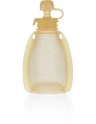 Zopa Silicone Refillable Baby Food Pouch săculeț pentru mâncare 0 m+ Transparent Yellow 120 ml