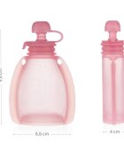 Zopa Silicone Refillable Baby Food Pouch săculeț pentru mâncare 0 m+ Transparent Yellow 120 ml