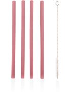Zopa Silicone Straw pai din silicon + perie de par 6 m+ Old Pink 4 buc