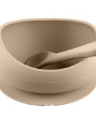 Zopa Silicone Tableware Set serviciu de masă pentru copii Sand Beige 1 buc