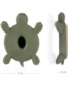 Zopa Silicone Wooden Teether Turtle jucărie pentru dentiție 0 m+ Forest Green 1 buc