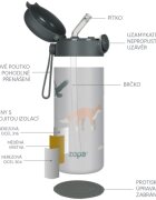 Zopa Thermo Bottle with Silicone Holder and Drinking Spout termos cu pai Dino 1 buc