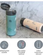 Zopa Thermo Bottle with Silicone Holder and Drinking Spout termos cu pai Dino 1 buc