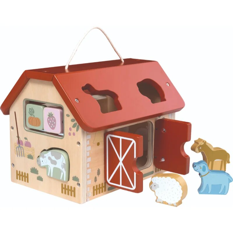 2Kids Toys Shape Sorter Farm Animals jucărie interactivă cu piese care se pot insera 6 buc