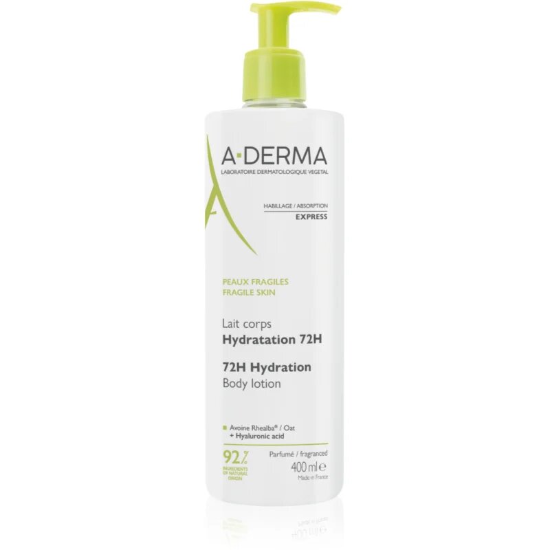 A-Derma Essentials Body Lotion 72h Hydration loțiune de corp hidratantă 400 ml