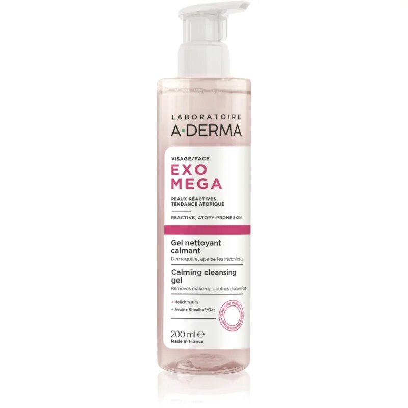 A-Derma Exomega Calming Cleansing Gel Gel demachiant cu efect calmant 200 ml