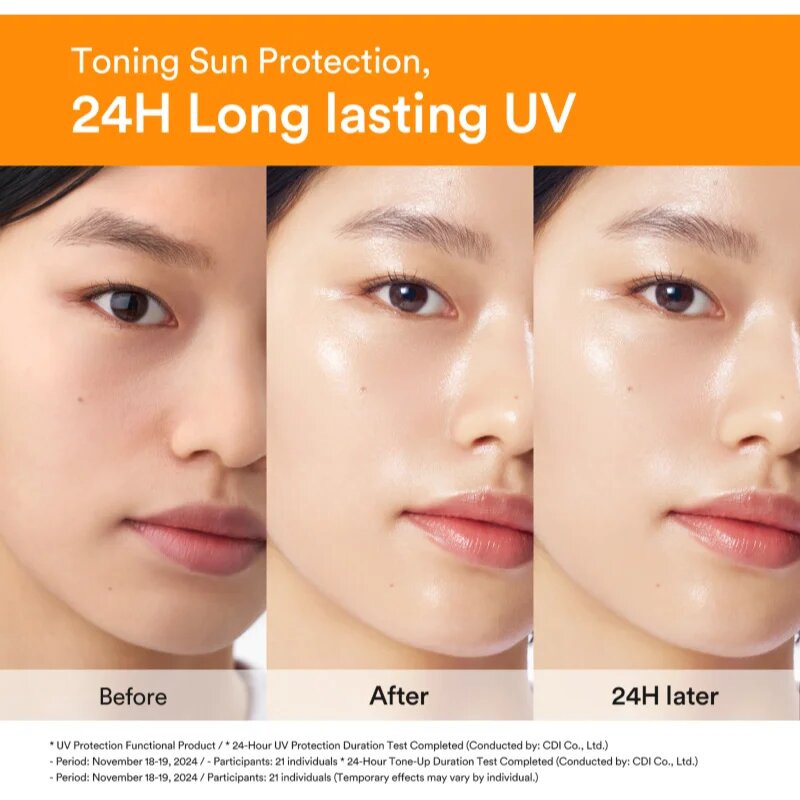 Abib Glutathiosome CC Sunscreen Toning Tube fluid protector tonifiant pentru față cu efect iluminator SPF 50+ 50 ml