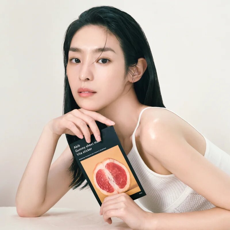 Abib Gummy Sheet Mask Vita Sticker mască textilă iluminatoare cu efect calmant 27 ml