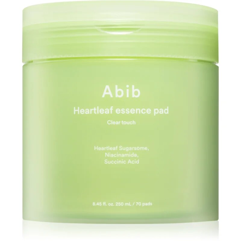 Abib Heartleaf Clear Touch Essence Pad dischete calmante cu efect de hidratare 70 buc