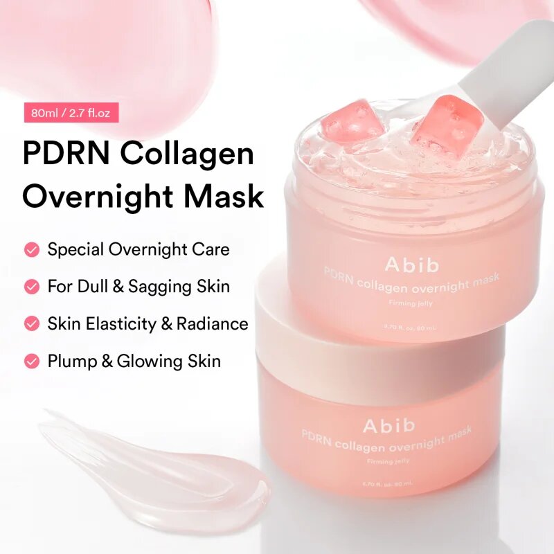 Abib PDRN Collagen Overnight Mask Firming Jelly mască facială de noapte cu efect de fermitate cu efect de hidratare 80 ml